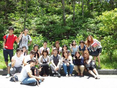 Dr. Stephen Templin's students at Meio University, Japan